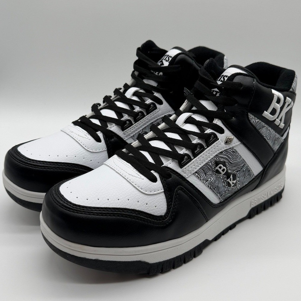 British Knights‎ Men's Size 11 Kings SL Classic White Black High Tops New 0432